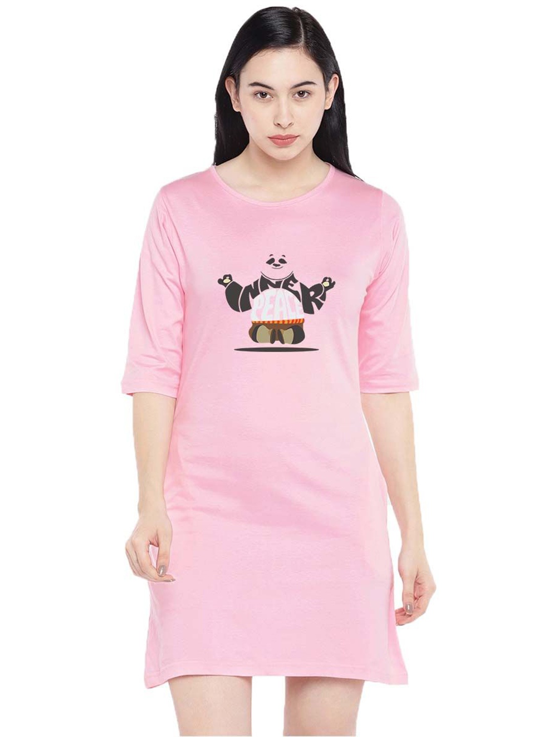 

Moda Rapido Print T-shirt Dress, Pink