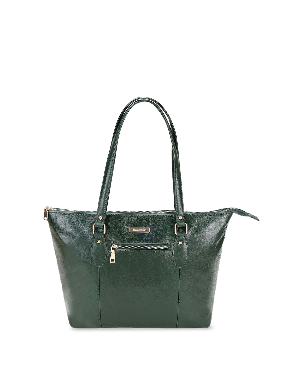 

Steve Jhonson Leather Shopper Shoulder Bag, Green