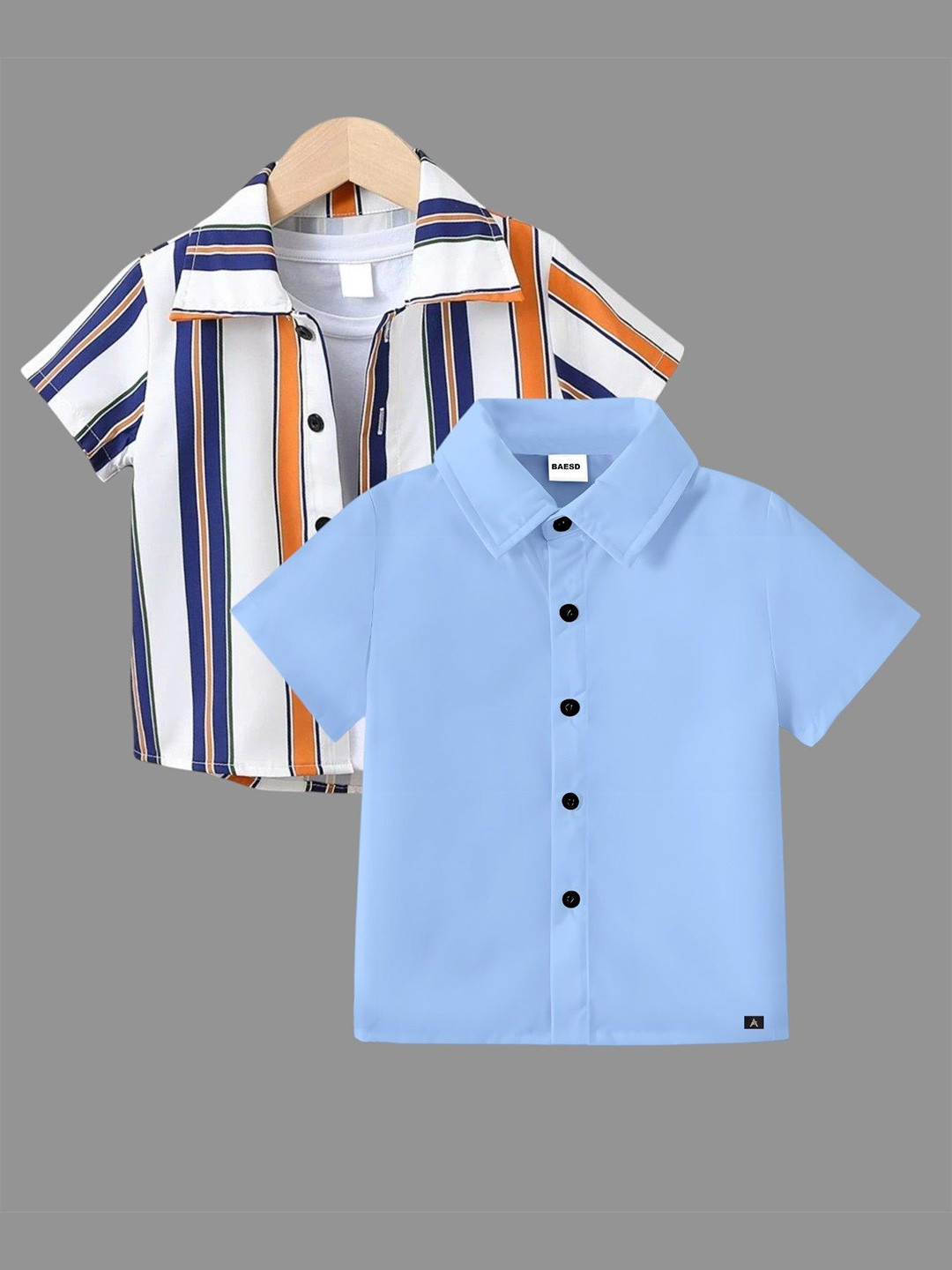 

BAESD Boys Classic Opaque Formal Shirt, Blue