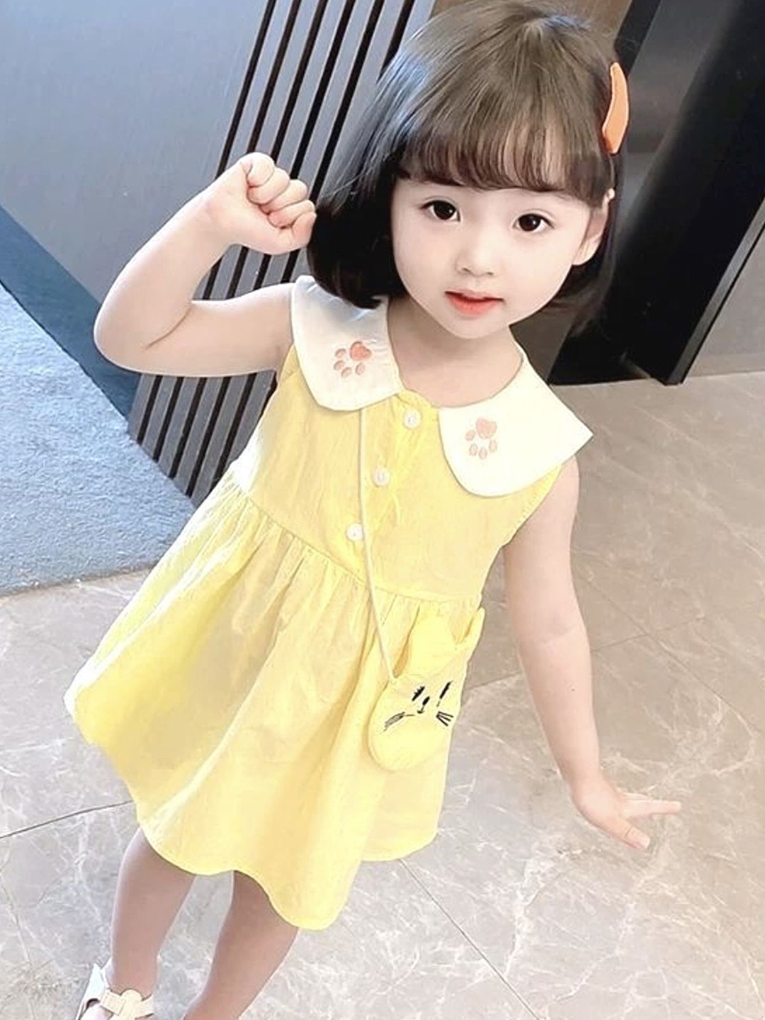 

LULU & SKY Fit & Flare Dress, Yellow