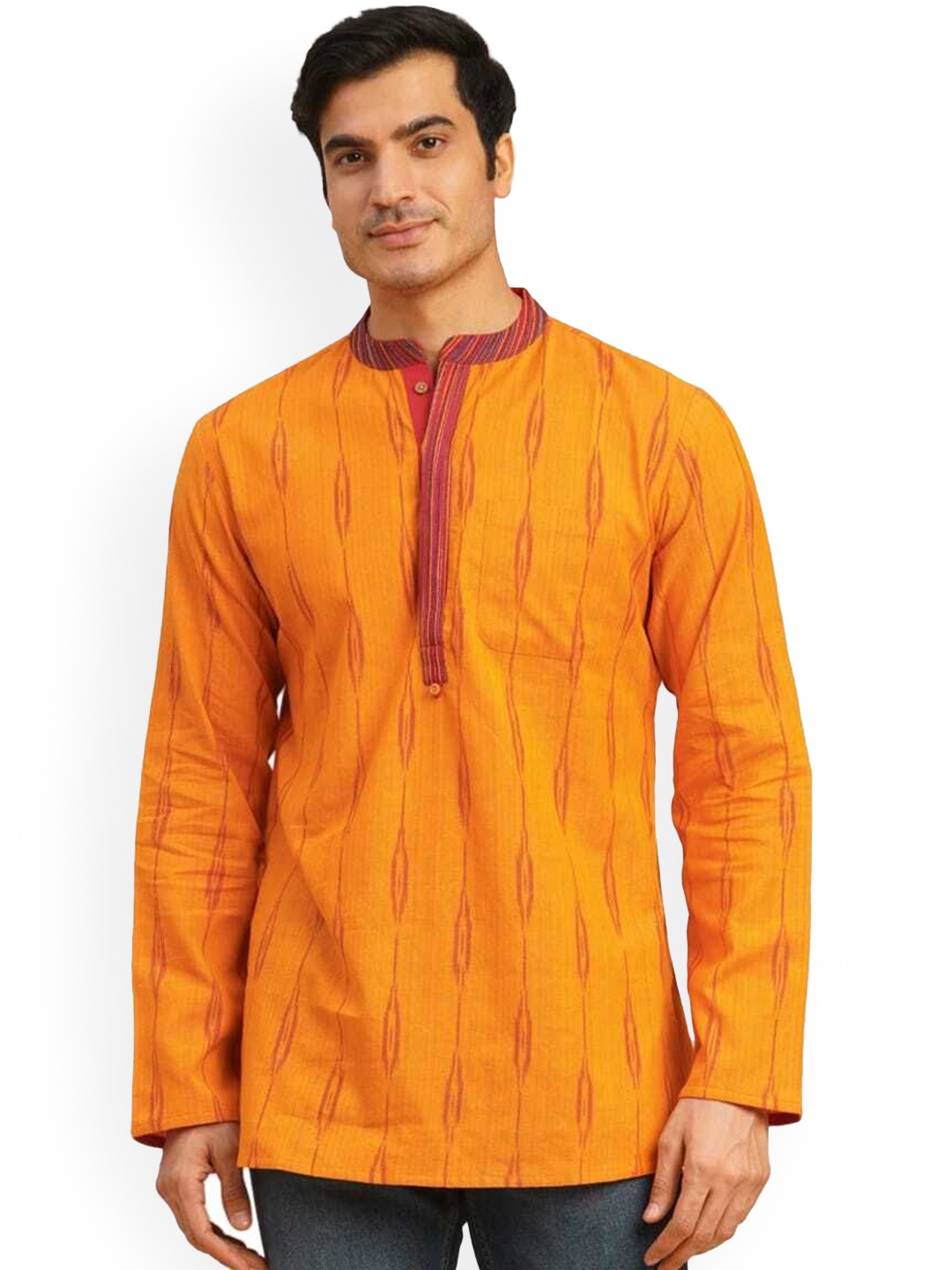 

Arch element Men Mirror Work Kurta, Yellow