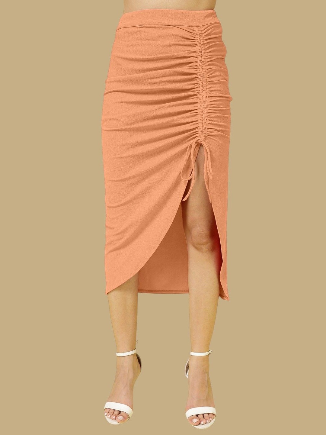

Chemistry Tiered Midi Skirt, Orange