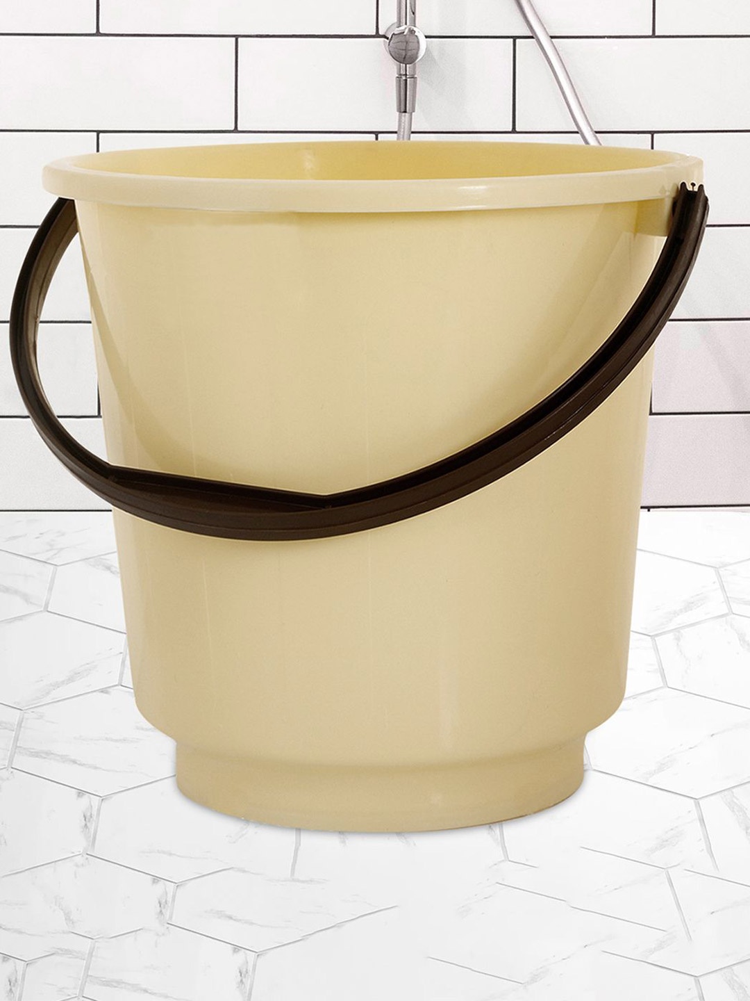 

Kuber Industries Yellow & Black Solid Plastic Bath Accessories Set