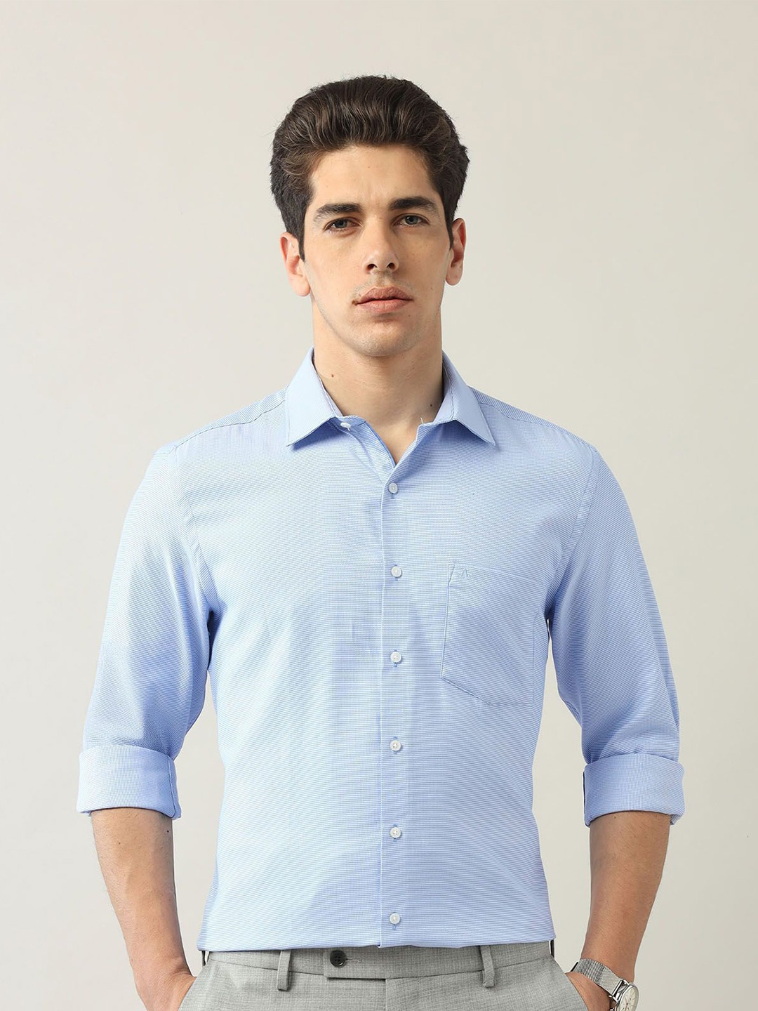 

Arrow Men Classic Opaque Formal Shirt, Blue