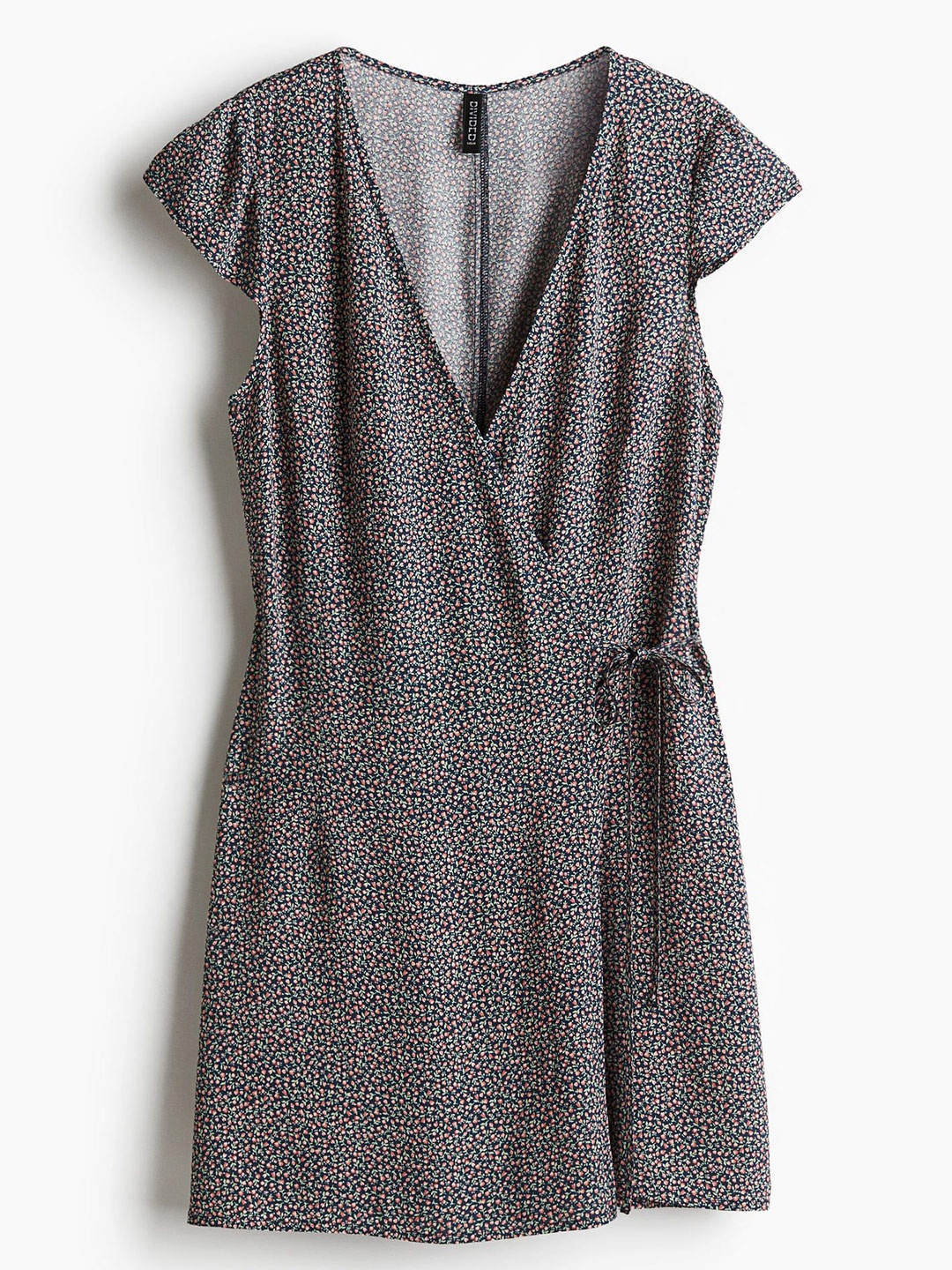

H&M Crepe Wrap Dress, Black