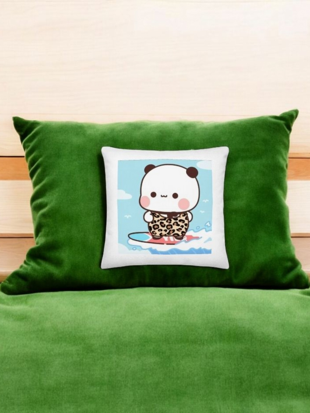 

Anikmart White & Blue Printed Square Shaped Pre-Filled Cushion