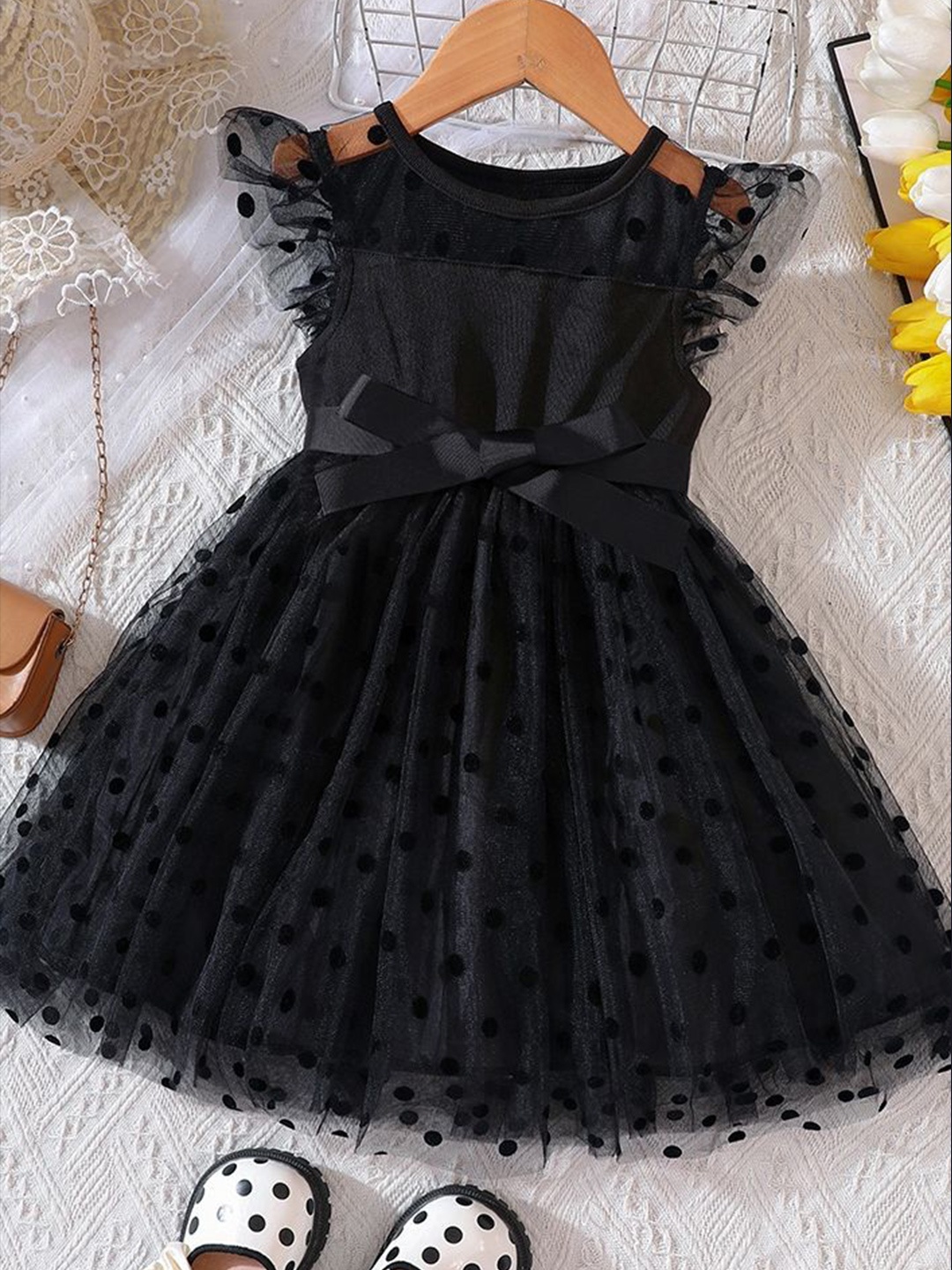 

LULU & SKY Fit & Flare Dress, Black