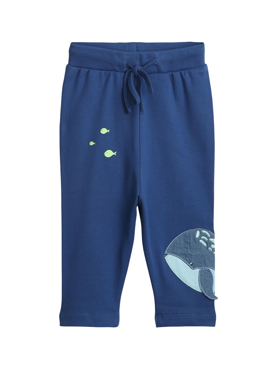 

BONTOTS Infants Whale Adventure Printed Cotton Soft & Breathable Track Pants, Blue
