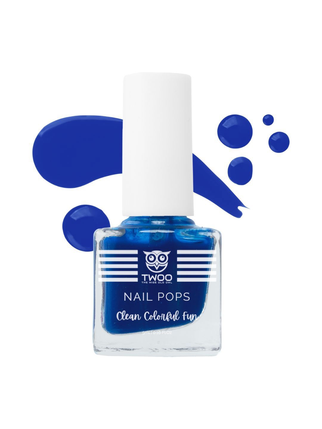 

TWOO The Wise Old Owl Girls Nail Pops Nail Polish - 5 ml Brave Blue