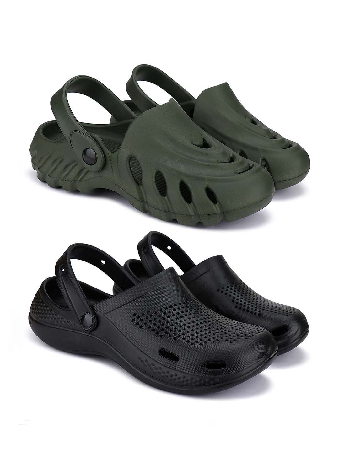 

BERSACHE Men Clogs, Green