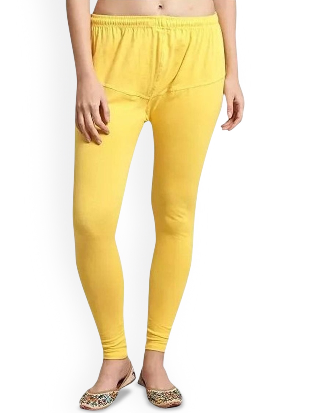 

URBAN KANYA Mid-Rise Churidar-Length Leggings, Yellow