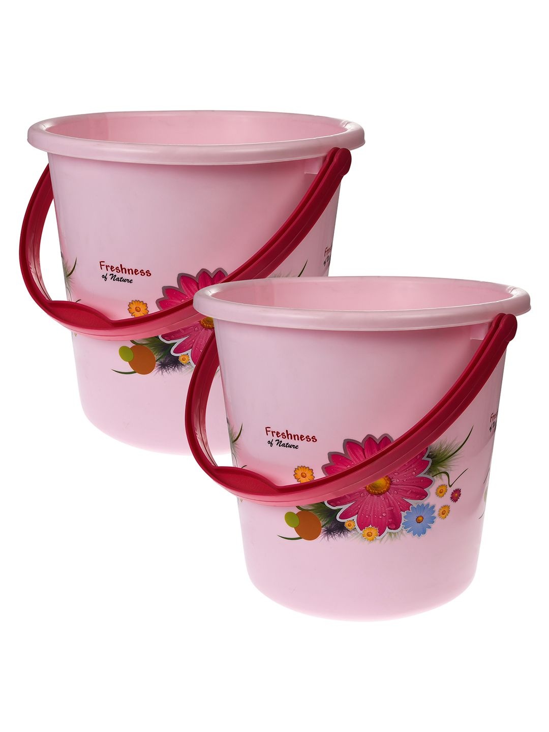 

Kuber Industries Pink & Blue 2 piece Solid Plastic Bath Accessories Set