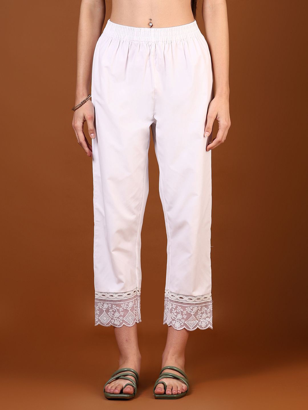 

V-Mart Women Palazzos, White