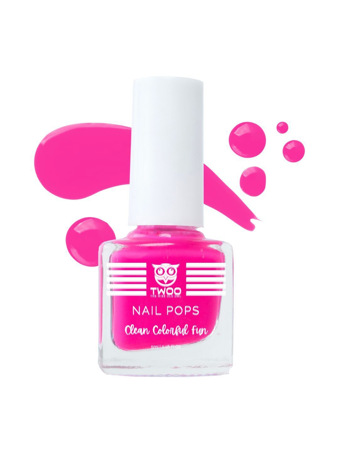 

TWOO The Wise Old Owl Girls Nail Pops Nail Polish - 5 ml Glam Girl Pink