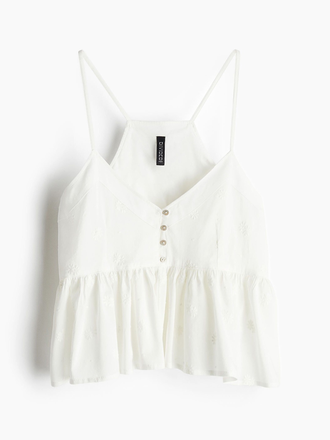 

H&M Peplum Strappy Top, White