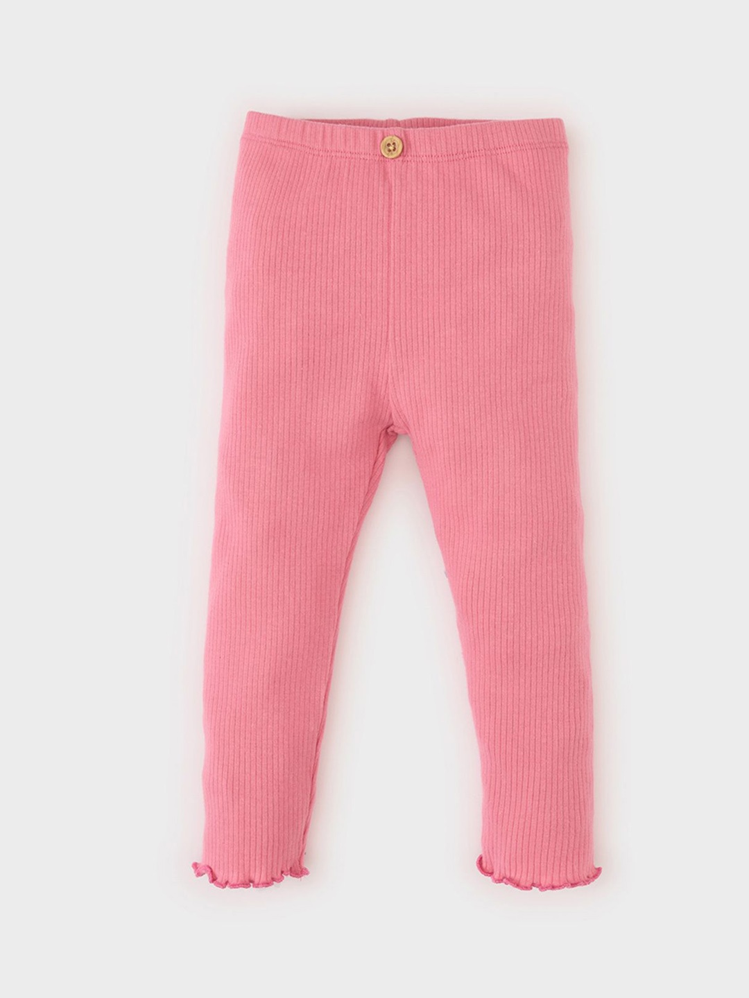 

DeFacto Infant Girls Ribbed Mid-Rise Ankle-Length Leggings, Pink