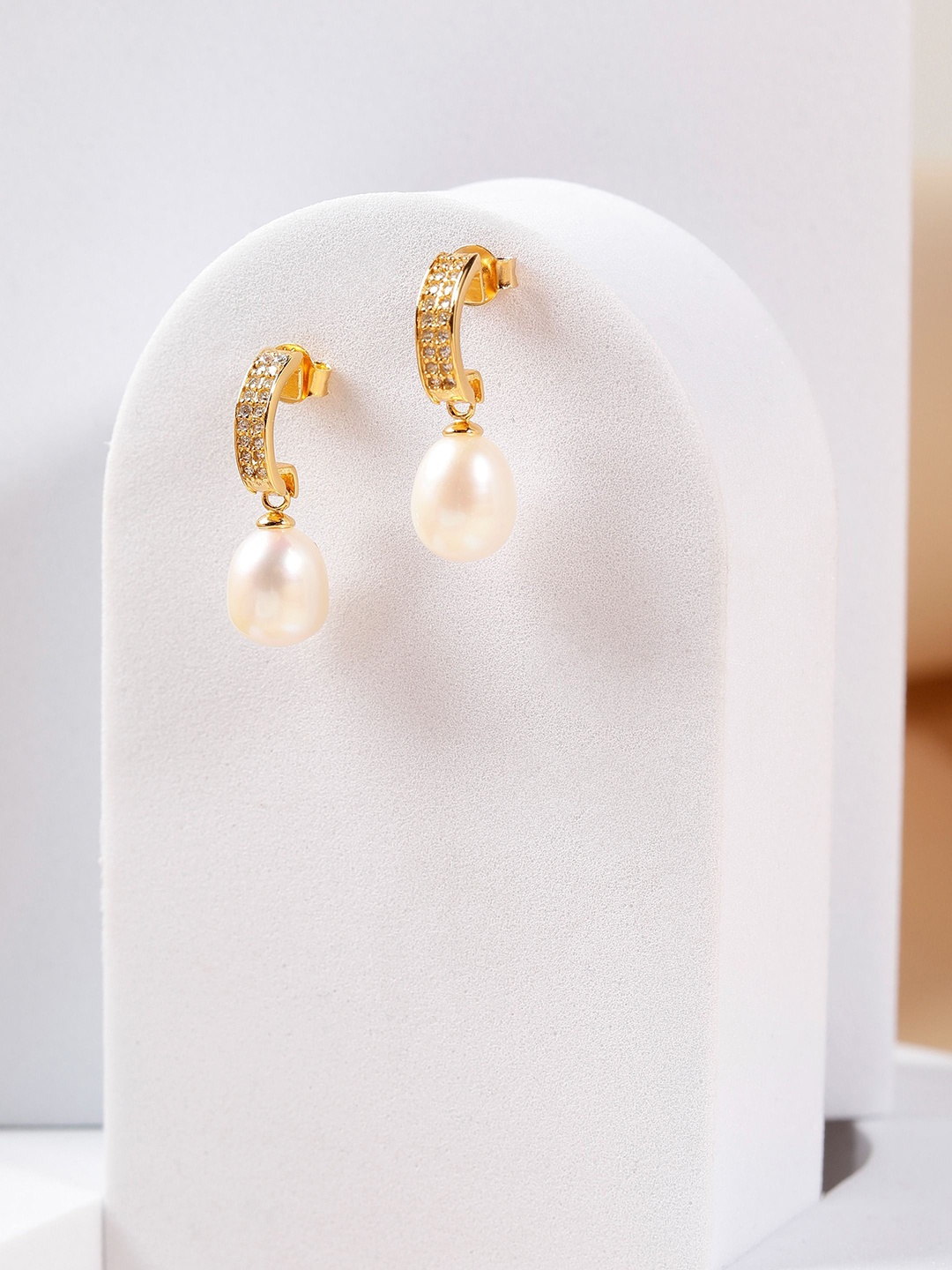 

DIAVO Contemporary Half Hoop Earrings, Gold