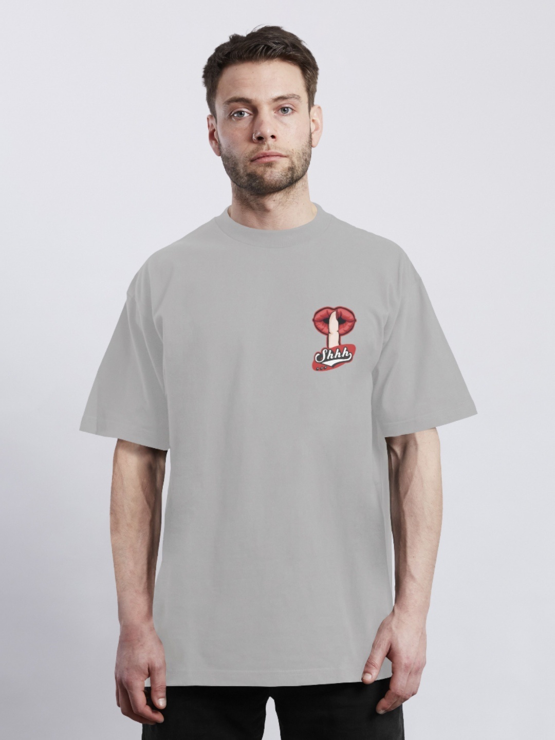

Moda Rapido Men Printed Applique T-shirt, Grey