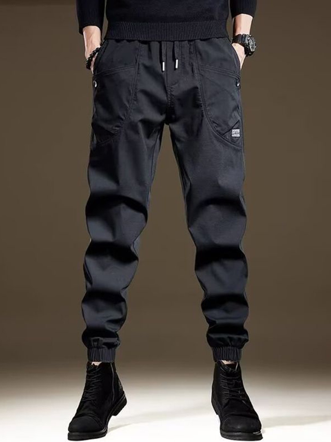 

StyleCast x Revolte Men Easy Wash Joggers Trousers, Black