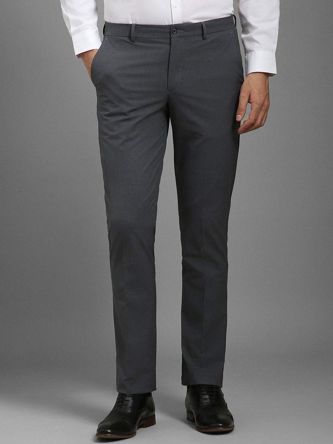 

Louis Philippe Men Slim Fit Trousers, Grey