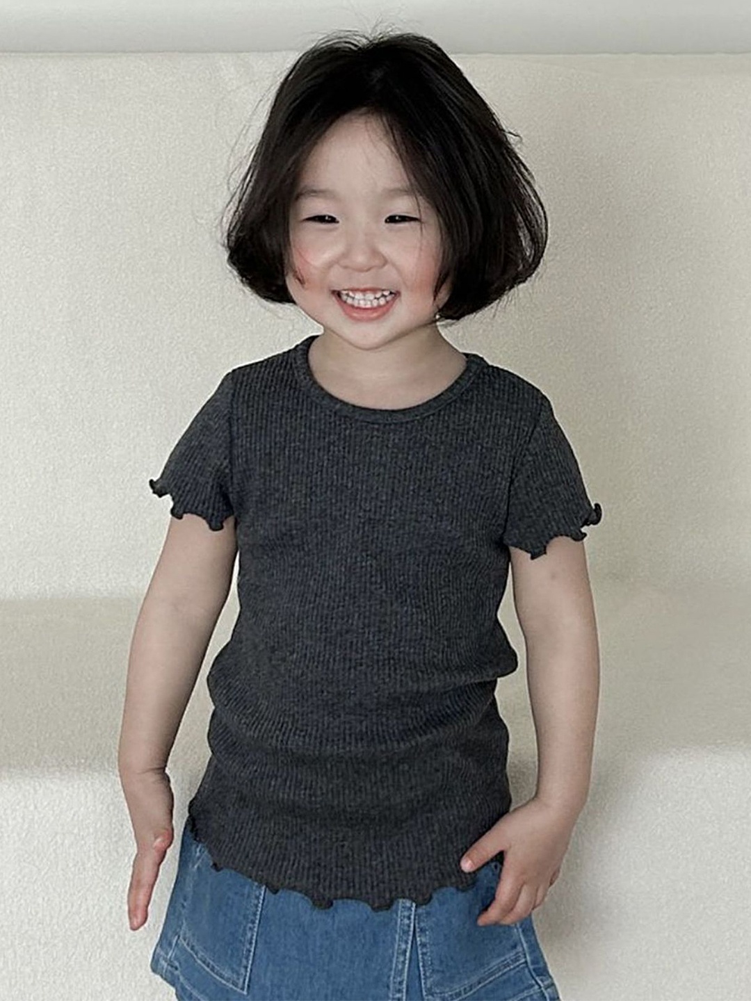 

LULU & SKY Cotton Top, Grey