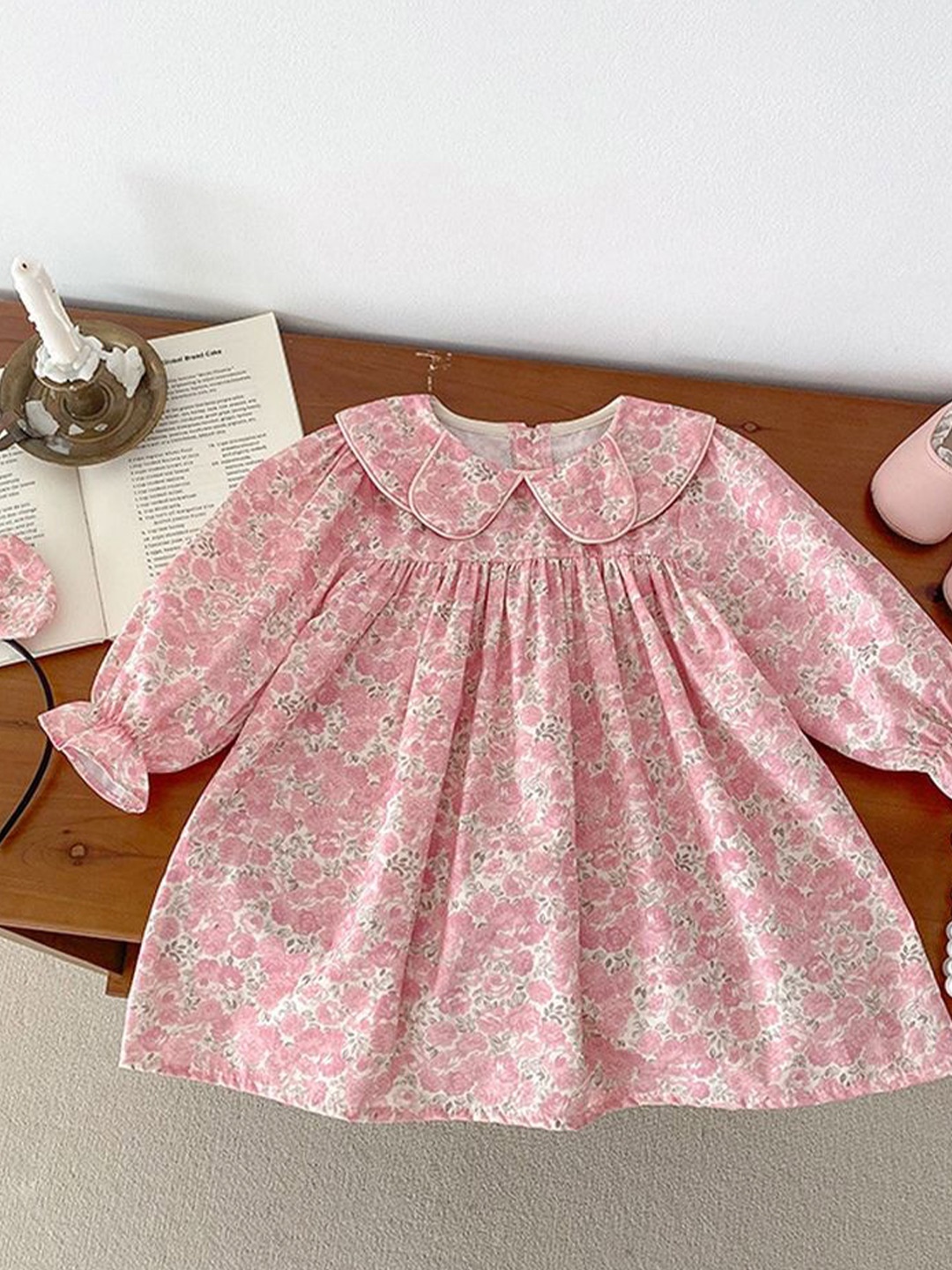 

LULU & SKY Floral Print Fit & Flare Dress, Pink