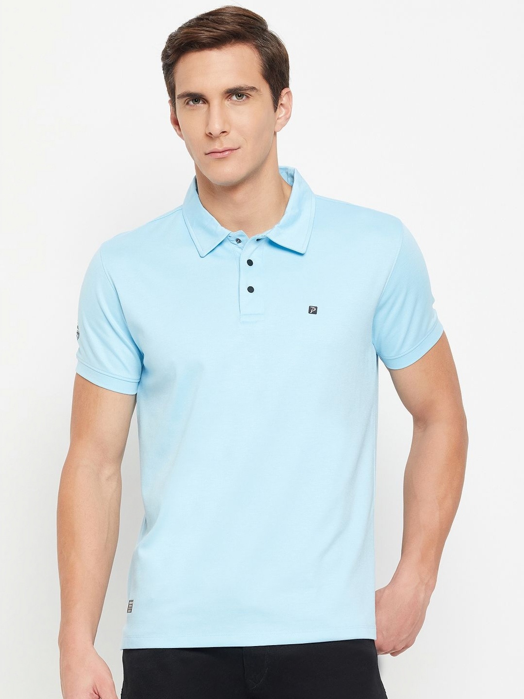 

Promount Men Polo Collar Pockets T-shirt, Blue