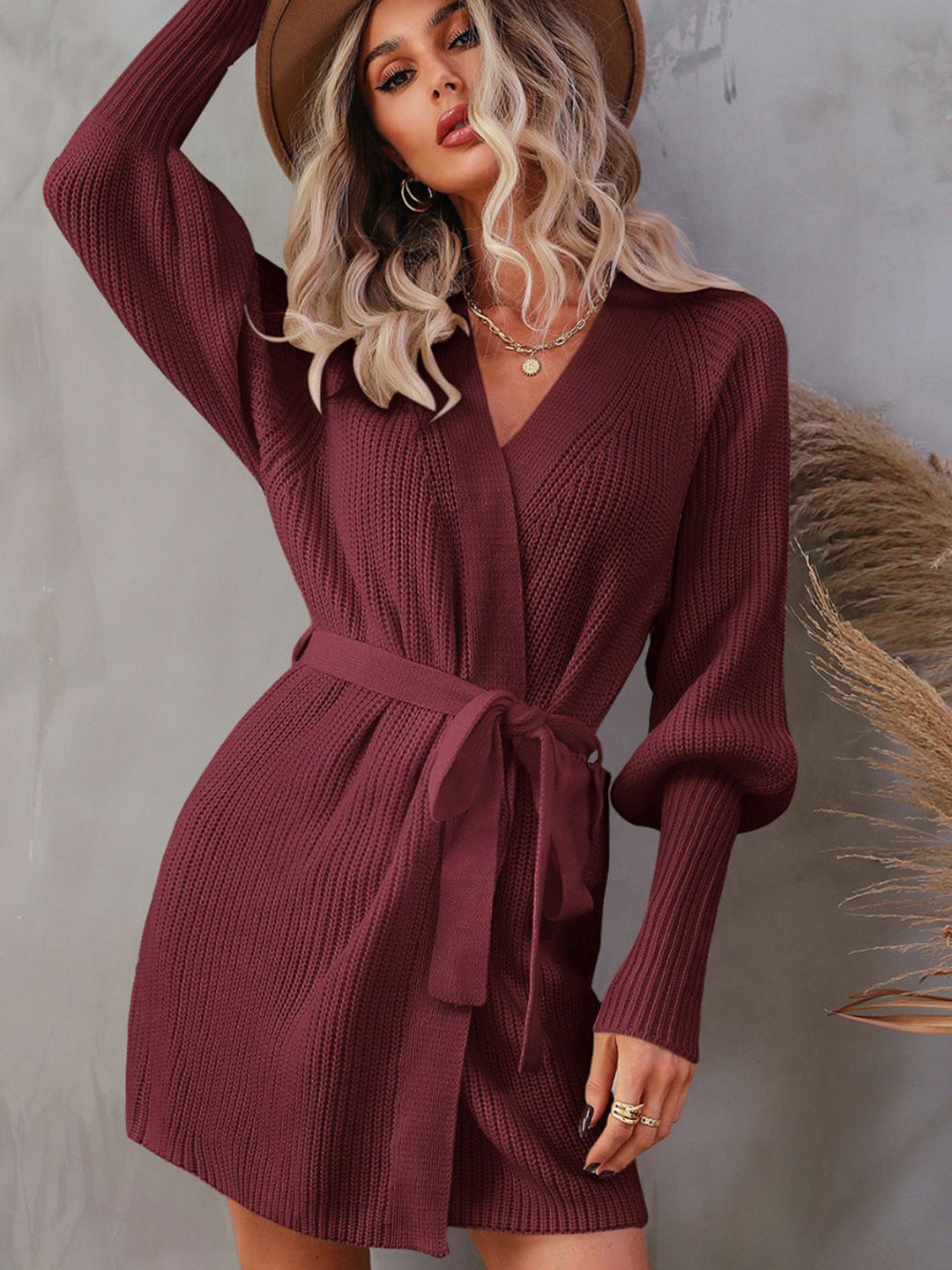 

Oh Rare Mid-length Wrap Dress, Red
