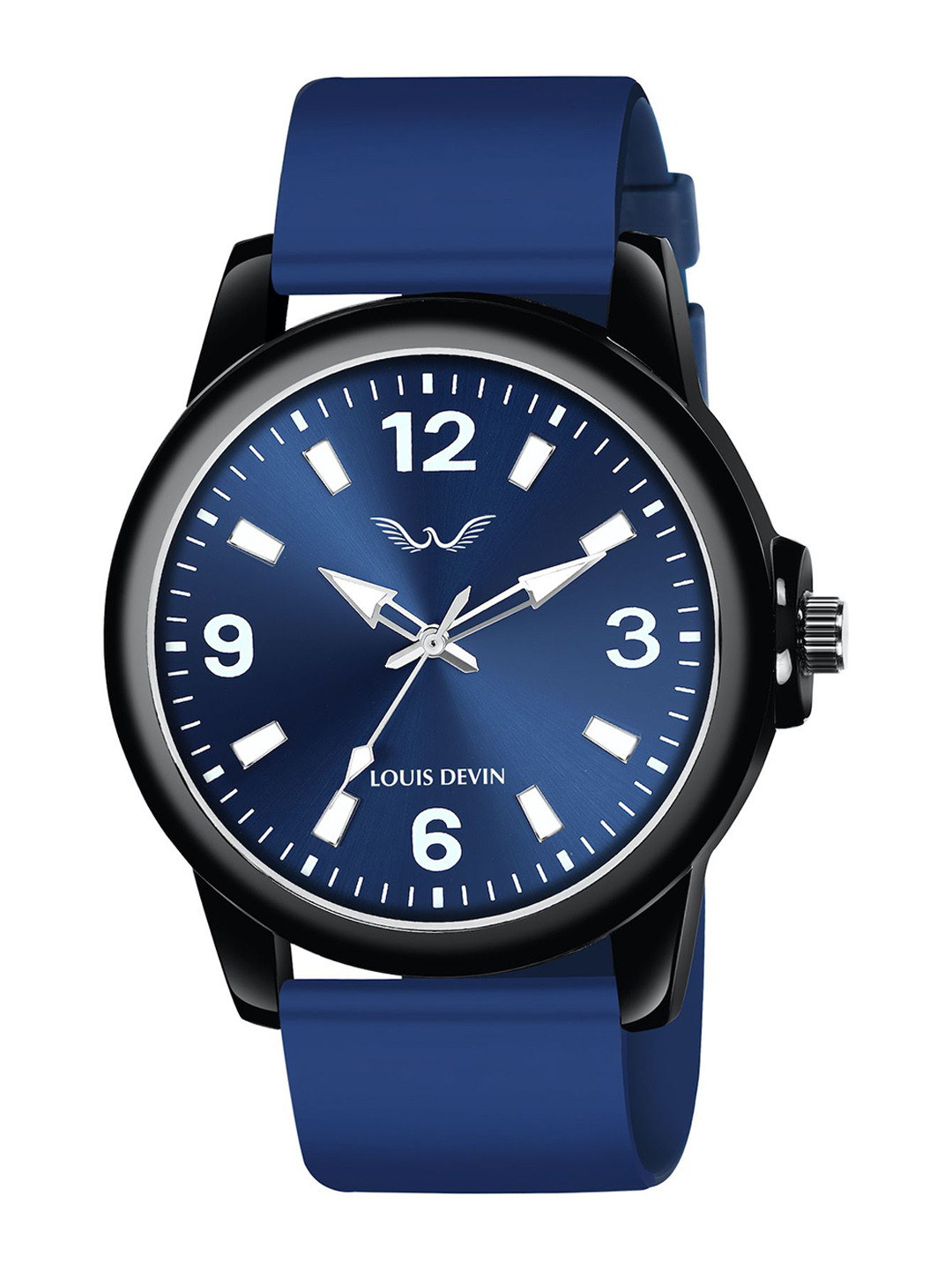 

LOUIS DEVIN Men Brass Embellished Dial & Straps Analogue Watch LD-BK063-BLU, Blue