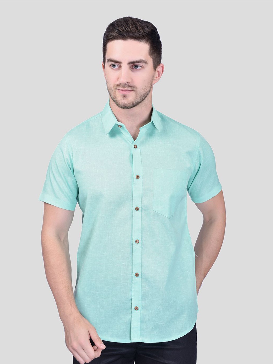 

Moda Rapido Men Classic Opaque Casual Shirt, Blue