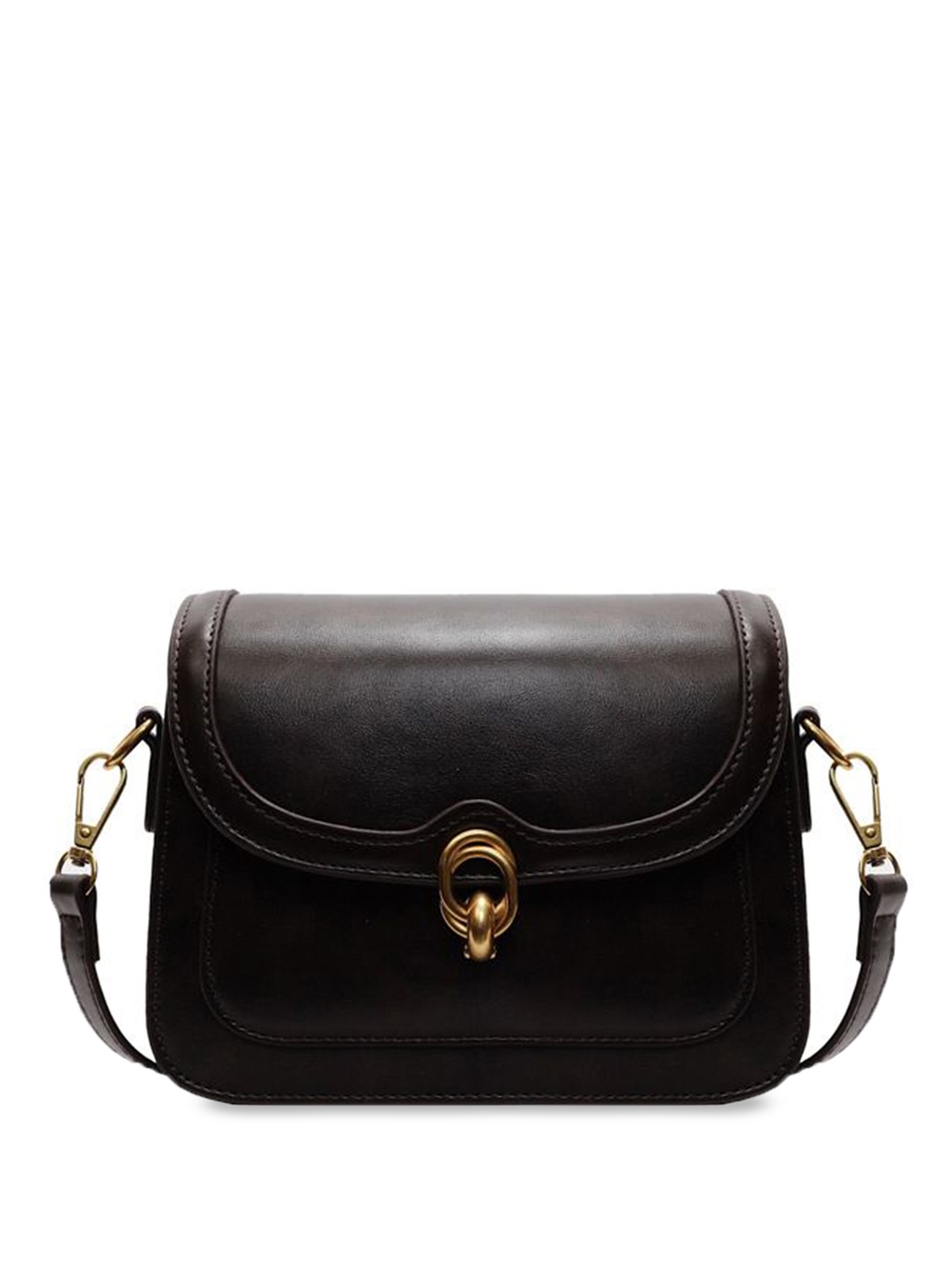 

StyleCast x Revolte PU Structured Satchel, Coffee brown