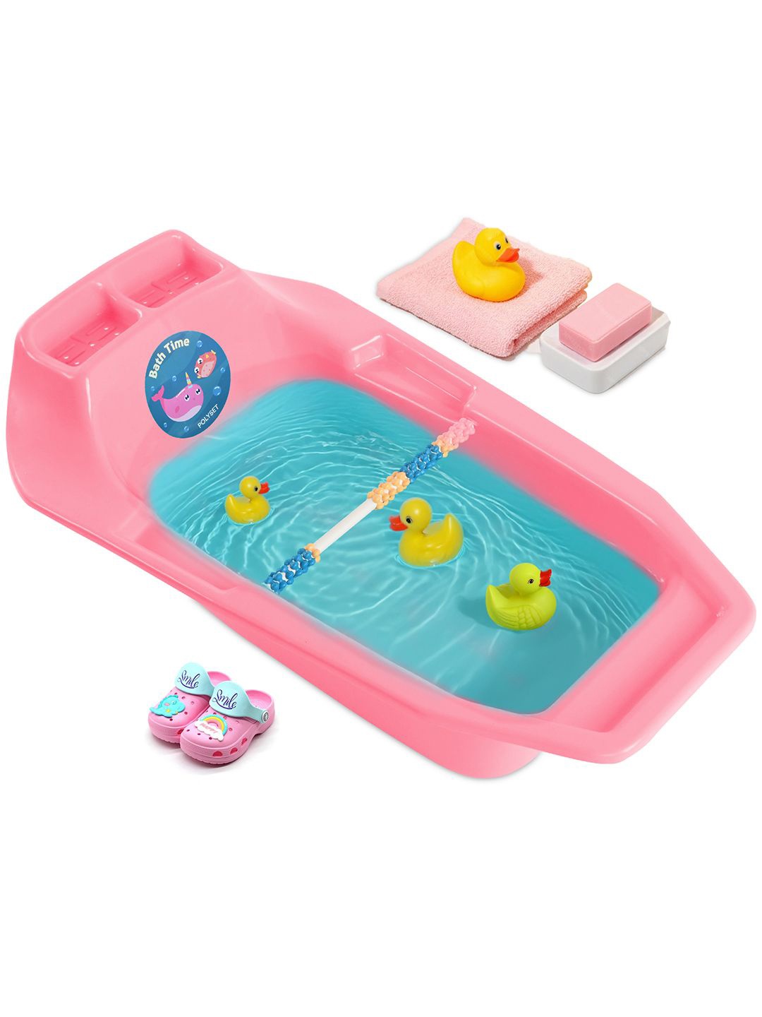 

Kuber Industries Pink Plastic Bath Tub - 25 L