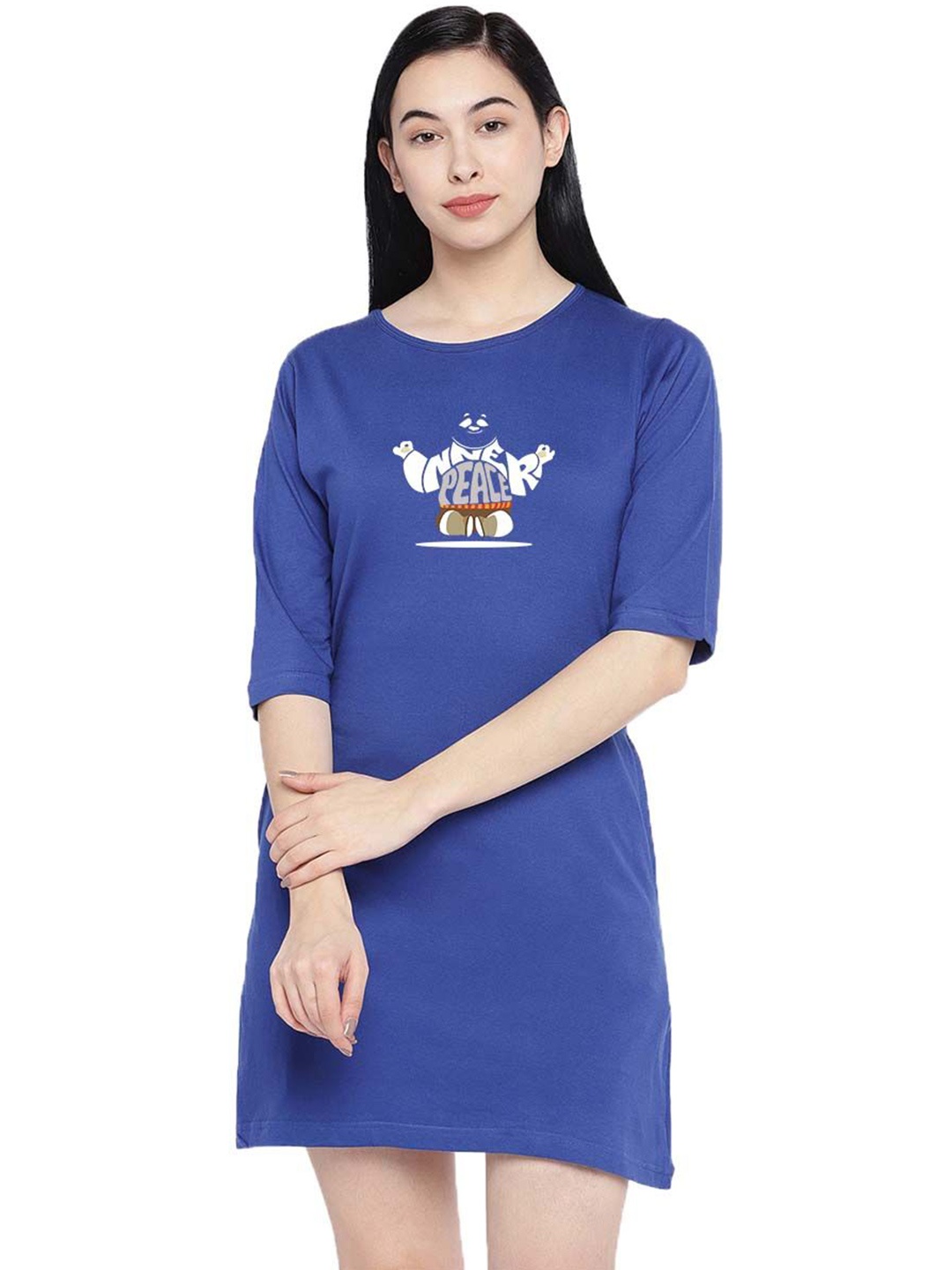 

Moda Rapido Print T-shirt Dress, Blue