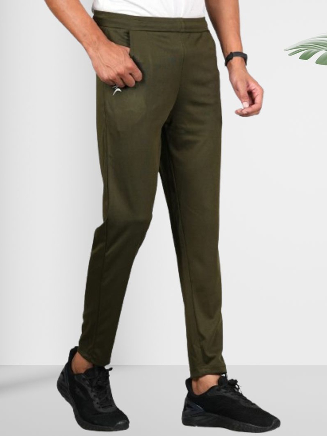 

FICKA Men Track Pants, Olive