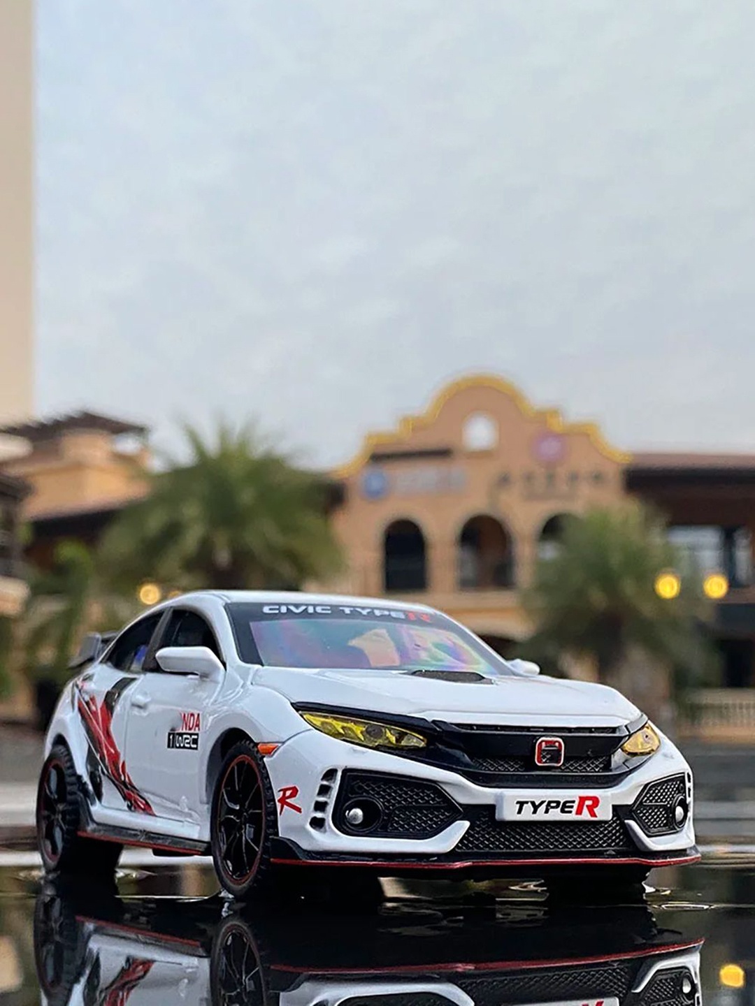 

DEZICON 1:32 Civic Type R Toy Car, White