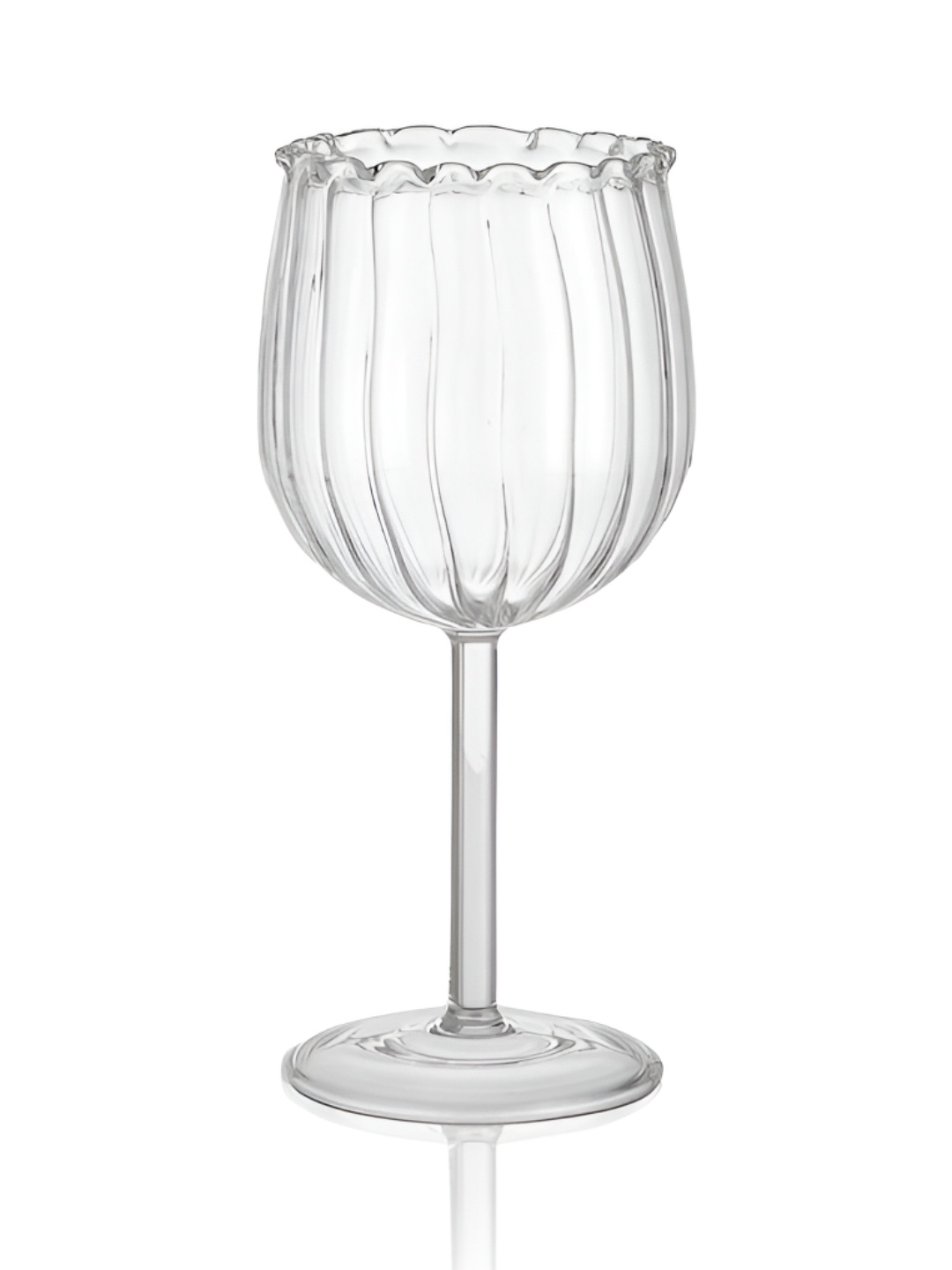 

Troveas Rose shape Red Wine Glass, Set of 2, 270 ML, Transparent