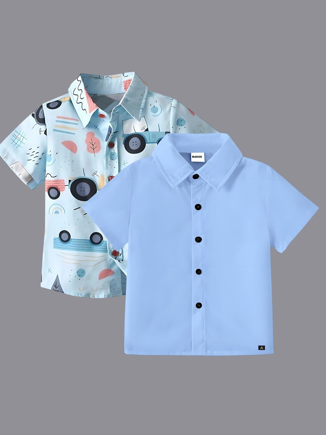 

BAESD Boys Classic Opaque Formal Shirt, Blue