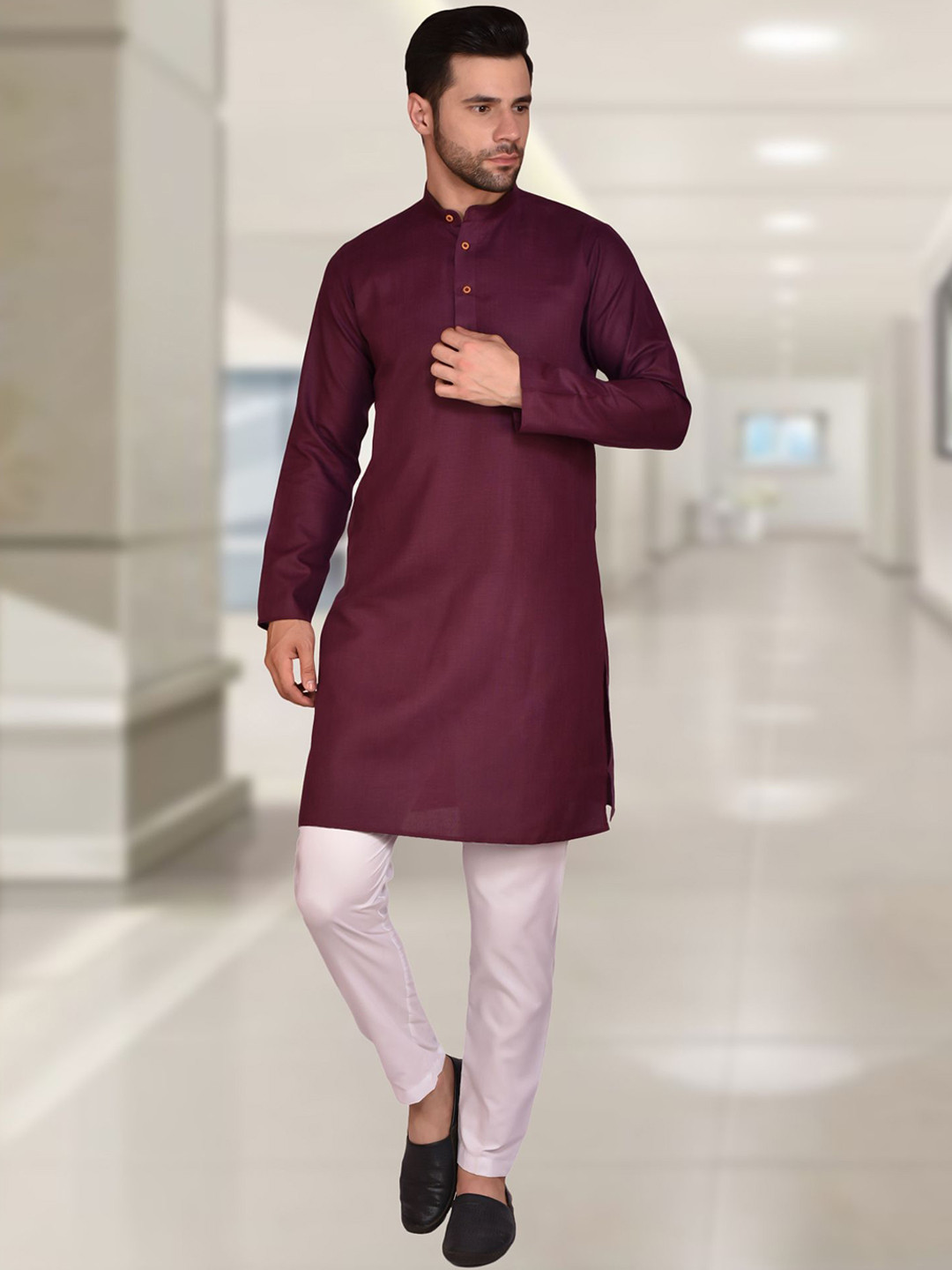 

Moda Rapido Men Kurta, Purple