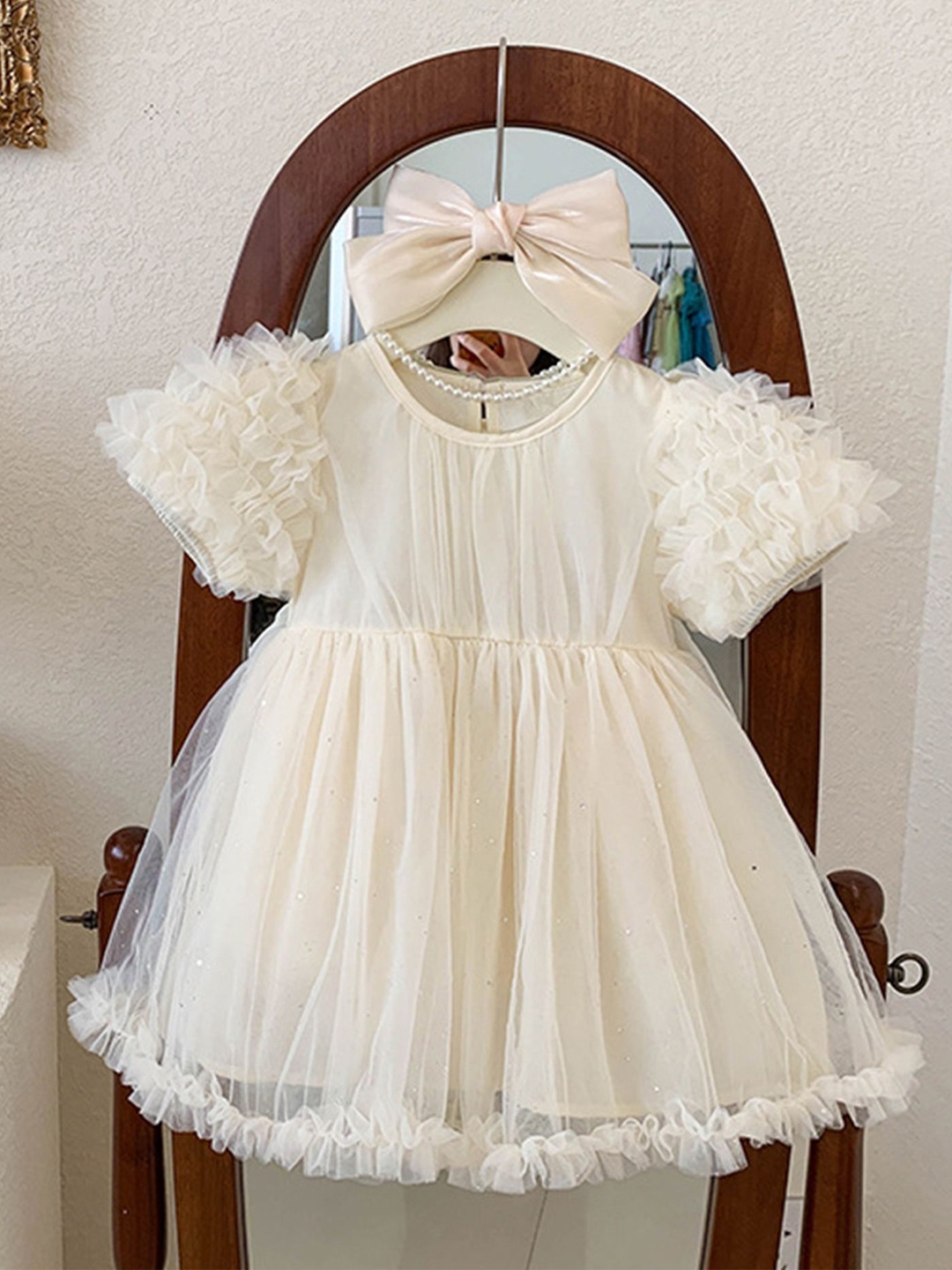 

LULU & SKY Fit & Flare Dress, Off white