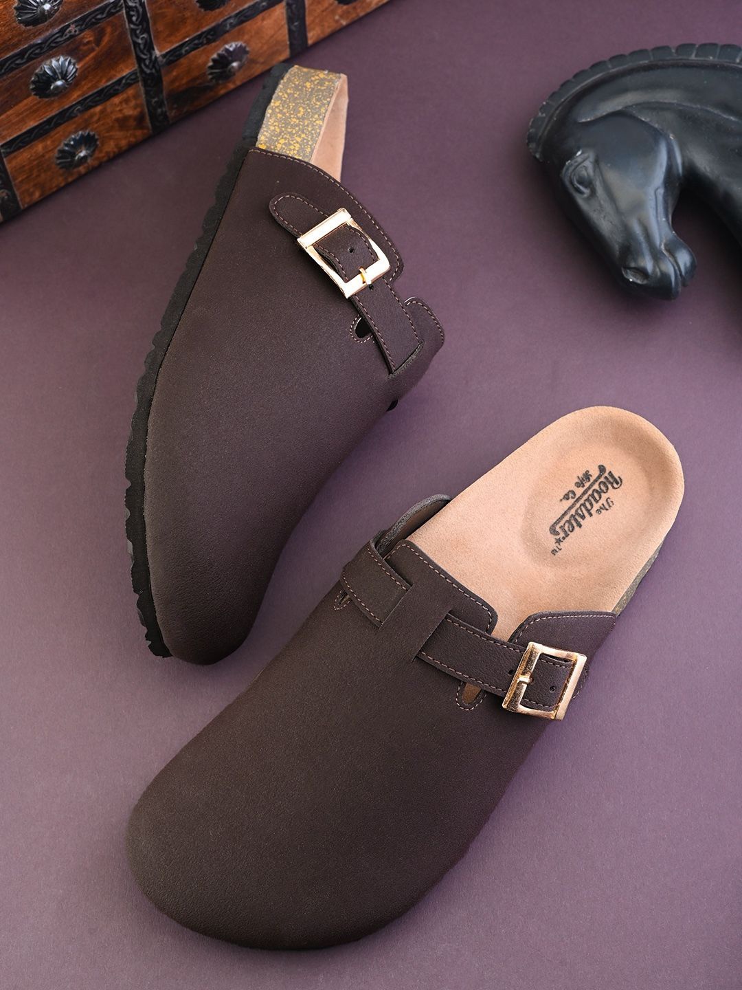 

The Roadster Lifestyle Co Men Leather Casual Shoe Style Sandals, Brown