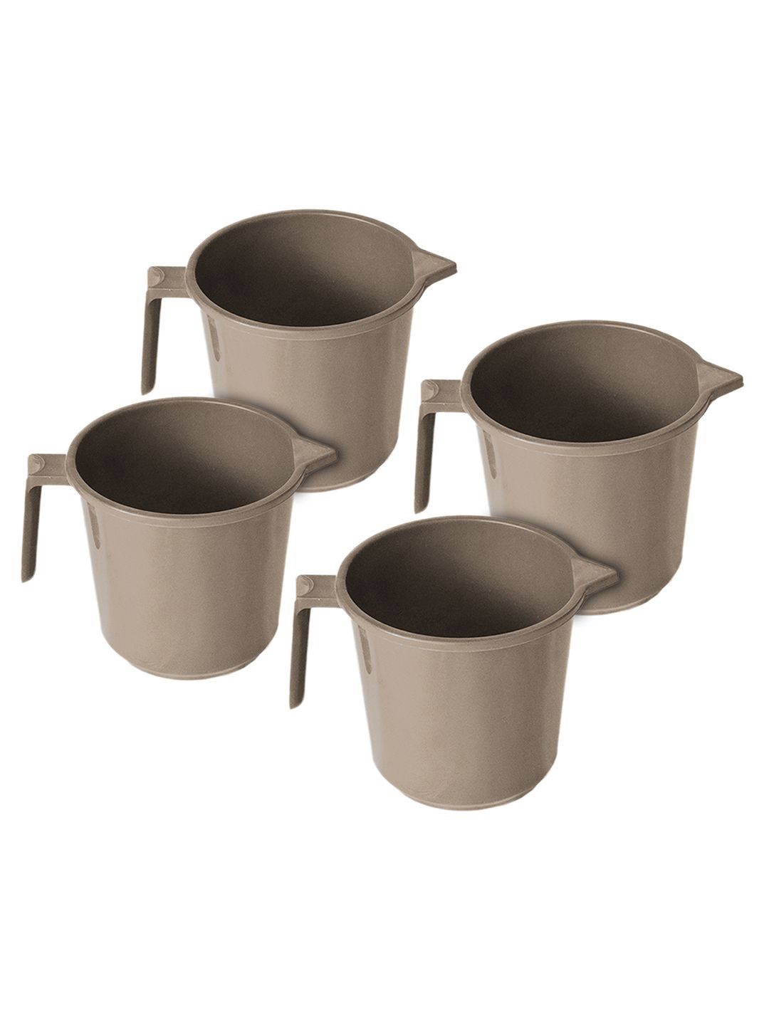 

Kuber Industries Brown 4 piece Solid Plastic Bath Accessories Set
