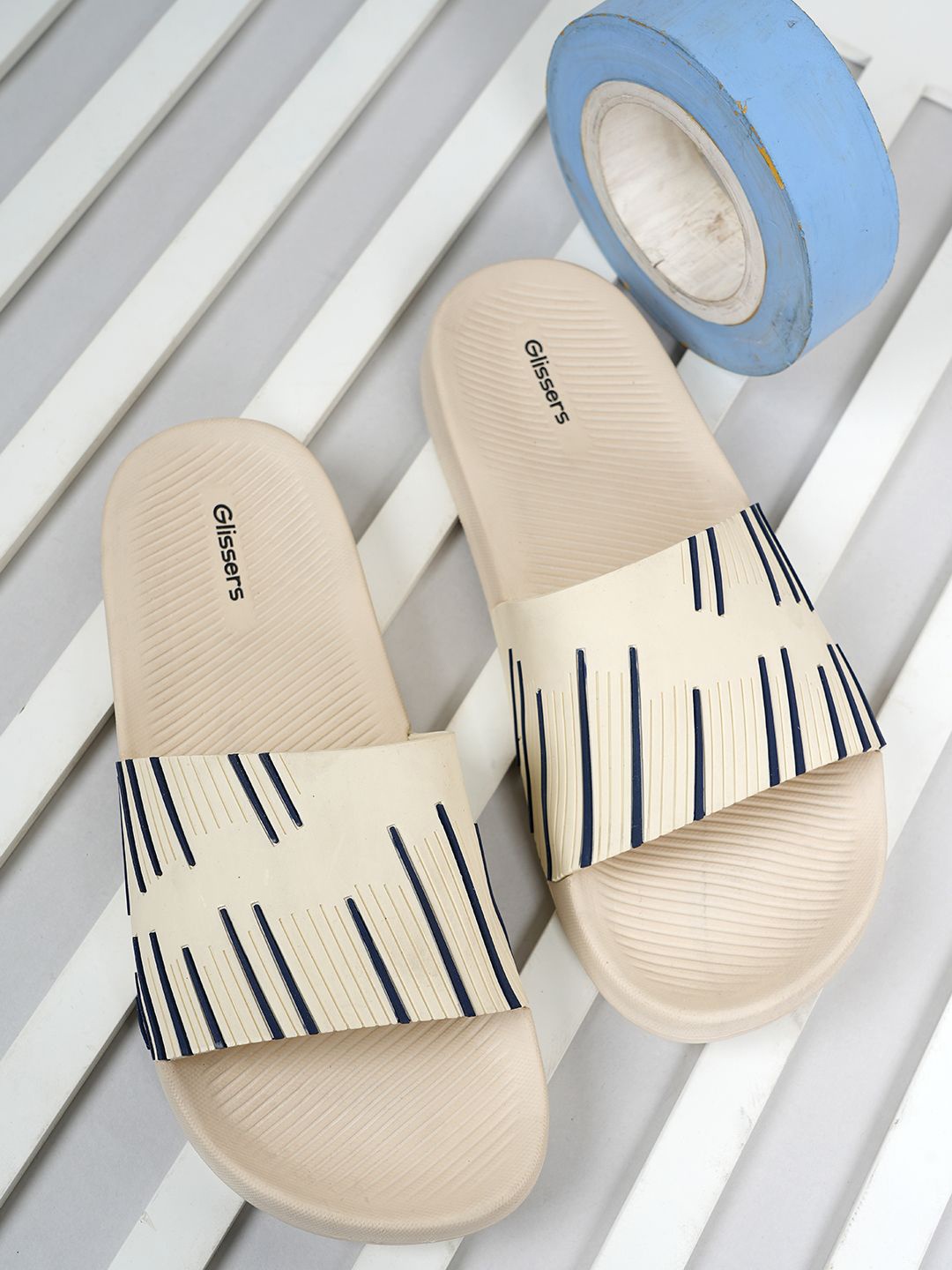 

GLISSERS Men Sliders, Beige