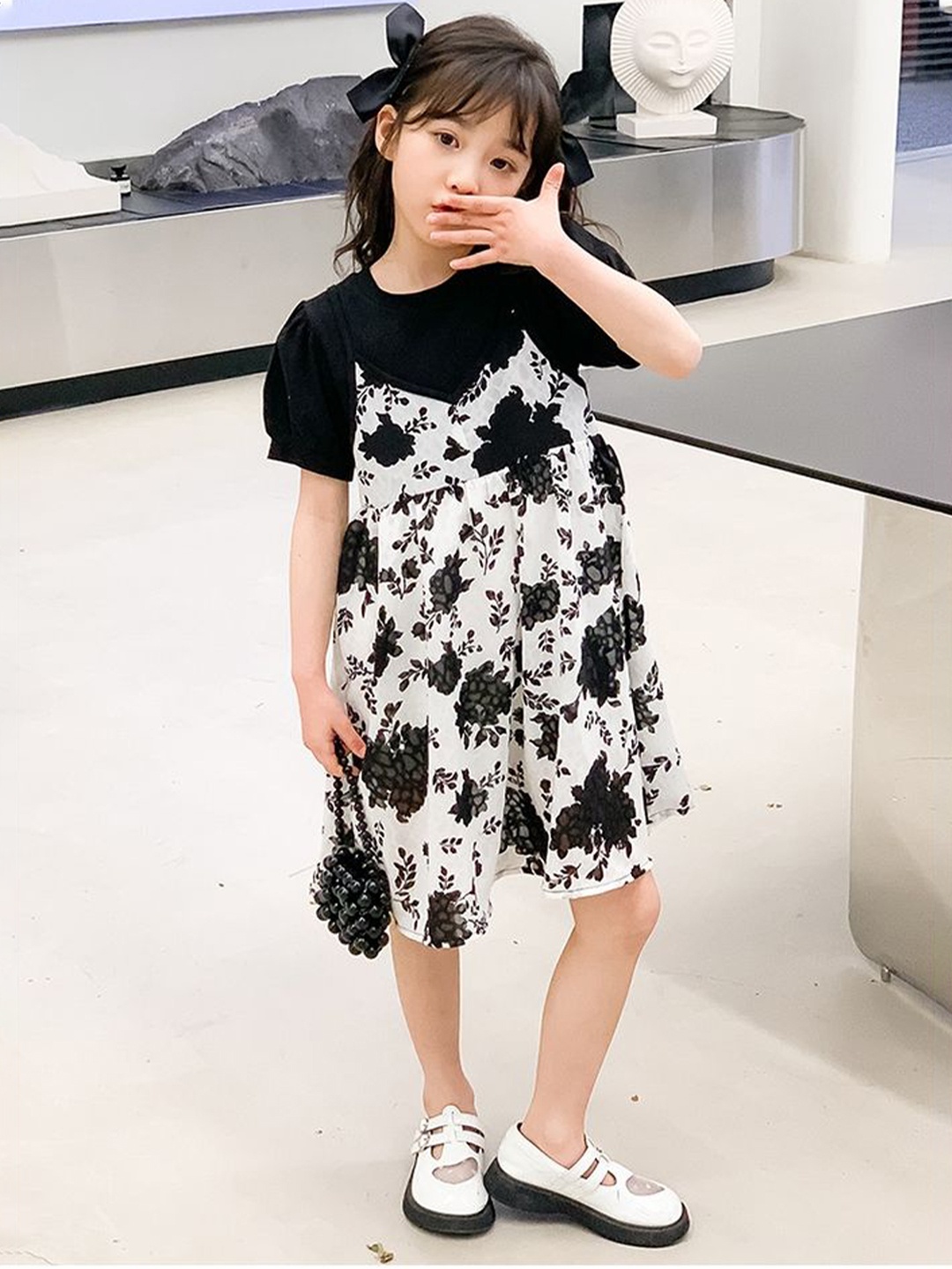 

LULU & SKY Floral Print A-Line Dress, Multi