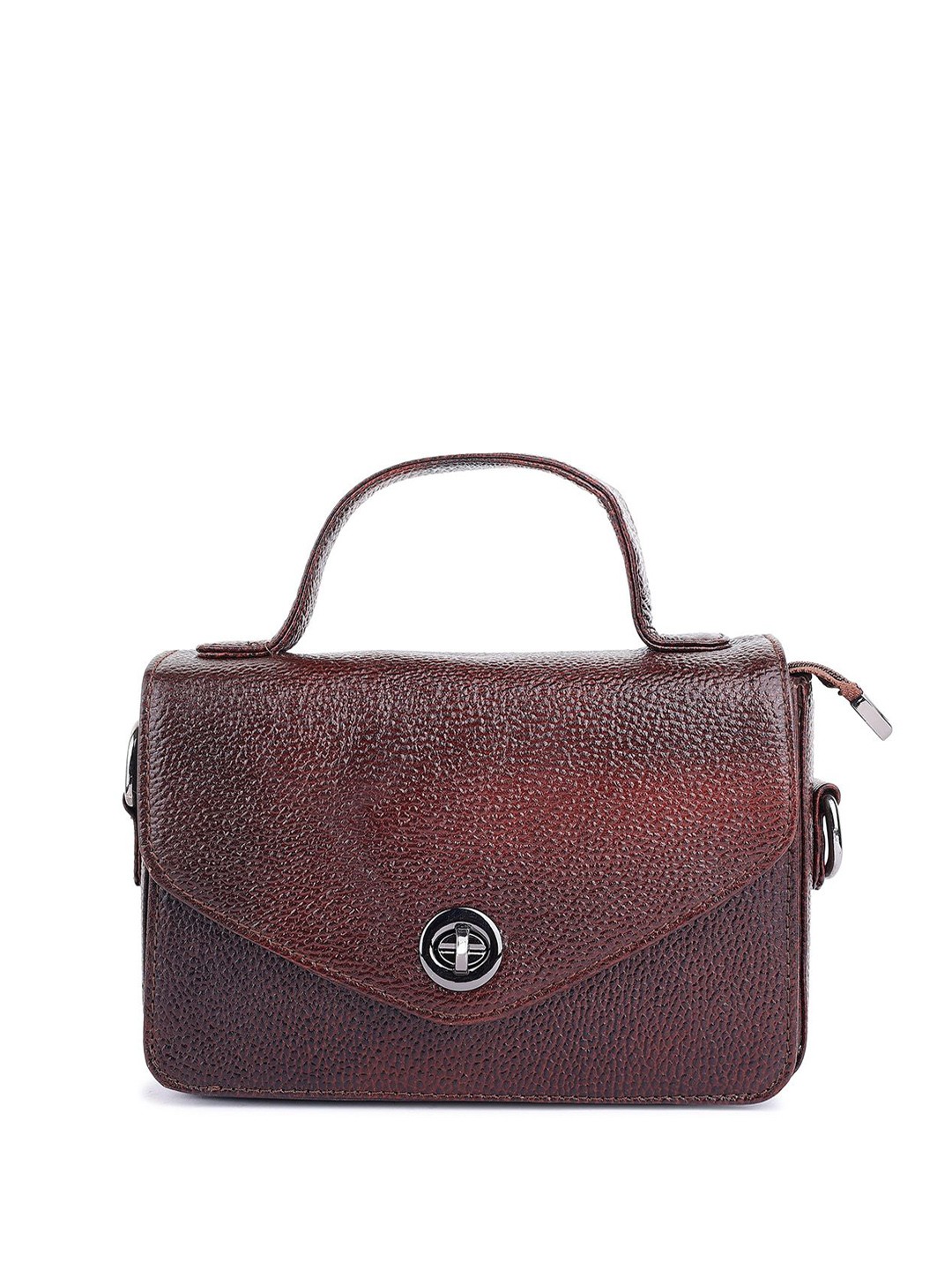 

Steve Jhonson Leather Structured Handheld Bag, Brown