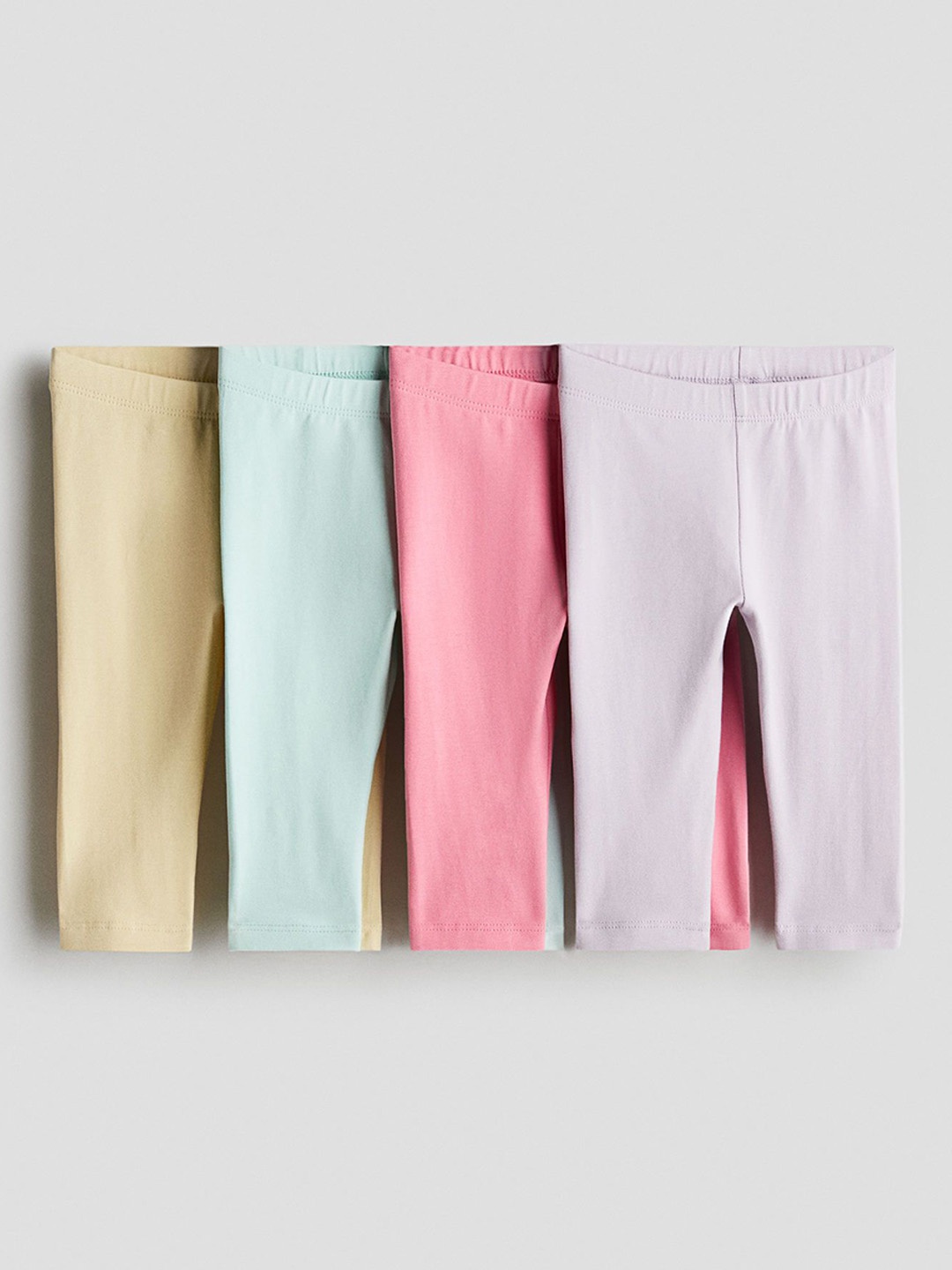 

H&M 4-Pack Cotton Jersey Leggings, Purple