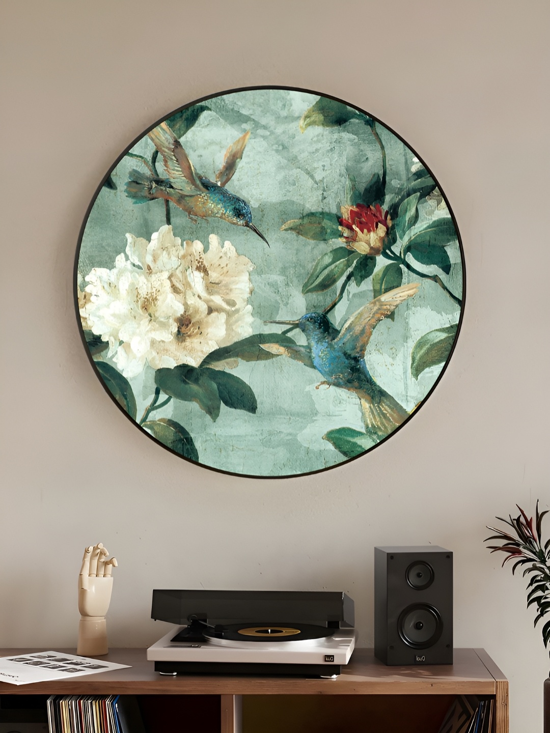 

Myntra Elegant Homes Green & Off White 1 Piece Wood Floral and Botanical Wall Paintings