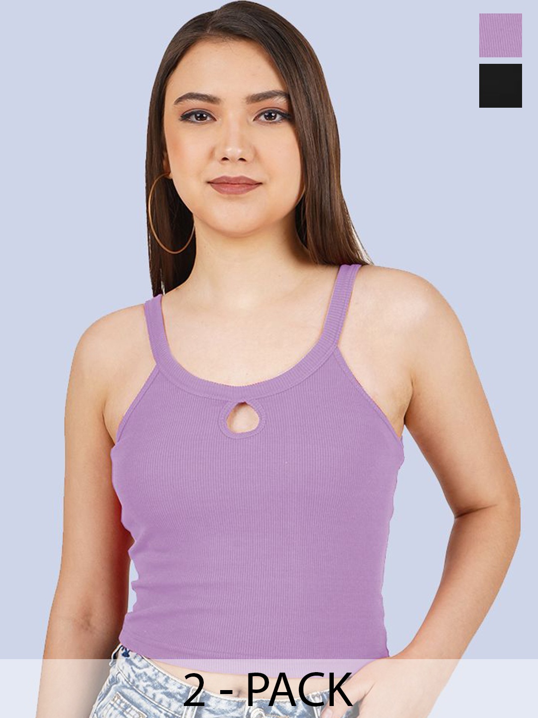 

Mast & Harbour Cotton Crop Top, Multi