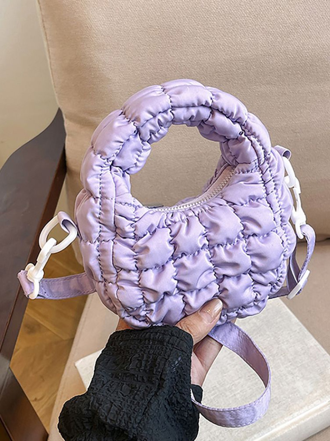 

StyleCast x Revolte Half Moon Hobo Bag, Purple