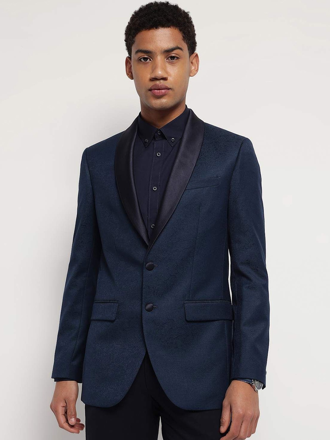 

Marks & Spencer Textured Slim-Fit Single-Breasted Blazer, Teal