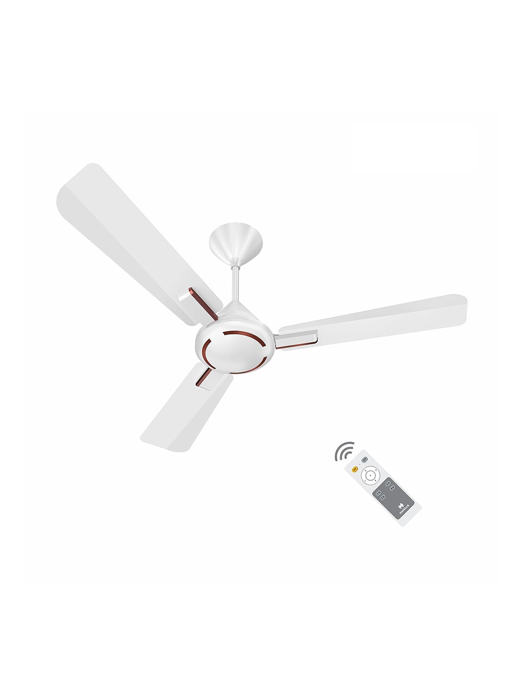 

Havells Ambrose BLDC White & Brown 1200 mm Remote Controlled 3 Blades Ceiling Fan